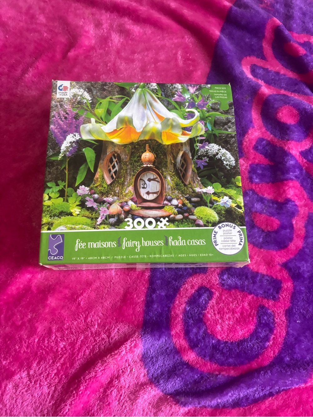 Ceaco 300-Piece Fairy Houses Puzzle - Green & Multicolor